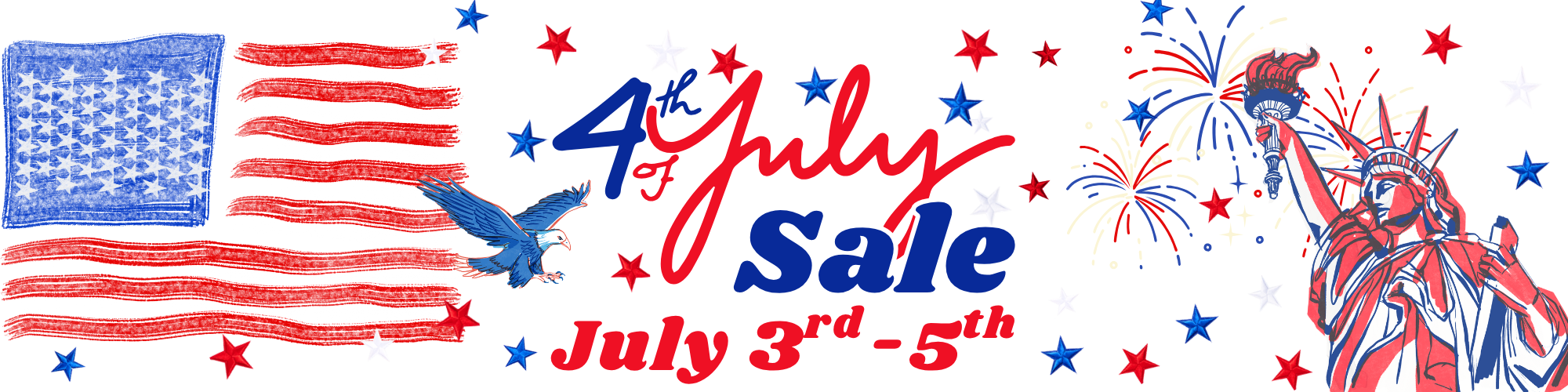 Website July 4th sale header