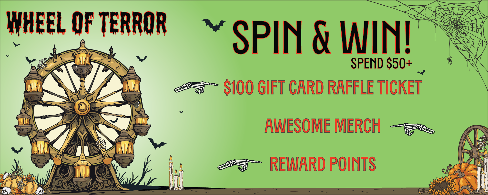 Halloween spin the wheel, Halloween deals, Halloween vape deals, Halloween vape sale